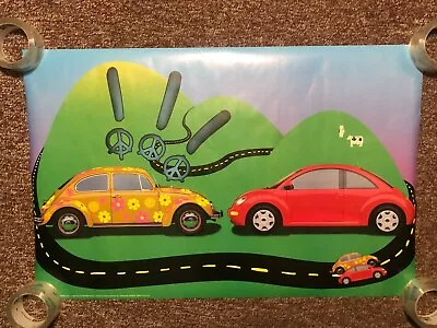 Ron Kimball VW Volkswagen Beetle Bug Love 1998 22x34 Poster NEW NOS • $8