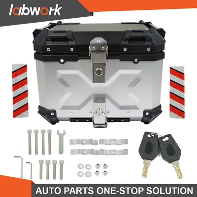 Labwork 45L Motorcycle Luggage Waterproof Tail Box Trunk Storage Top Case Silver • $106.45