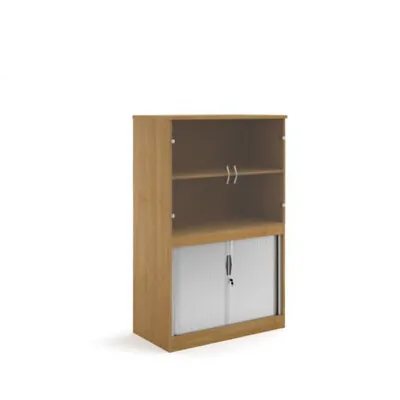 Systems Combination Unit With Tambour Doors And Glass Upper Doors 1600mm High Wi • £681.36