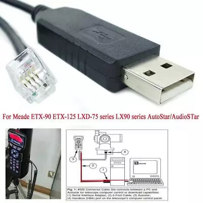 1PCS Telescope To PC Cable(1meter) For Meade 505 ETX127 ETX125 ETX-90 Gift • $11.48