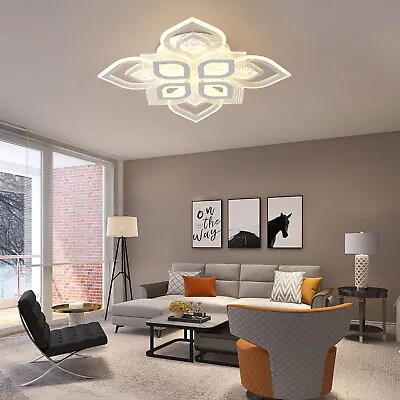 Modern Acrylic LED Ceiling Light Flush Mount Lamp Fixture Chandelier Living Room • $76.01