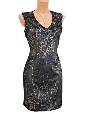 👗 BNWT / *MARVA Fashion* Ladies Velvet Evening Dress / Black / UK 14 / RRP £35 • $18.94