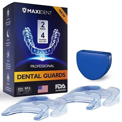 Mouth Guard 2 Sizes Pack Of 4 For Teeth Grinding Clenching Bruxism Sport • $13.99