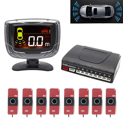 12V 8 Parking Sensor Dual-core Double LCD Display Car Detection Alarm Kit Handy • $83.29