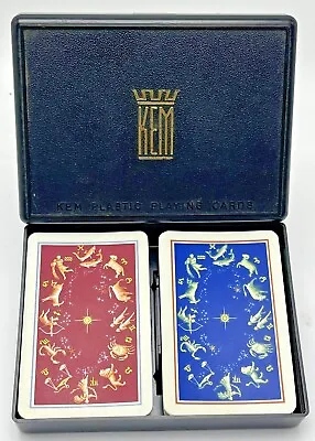 Vintage 1935 KEM Playing Cards 2 Decks Zodiac Signs Design  • £28.91