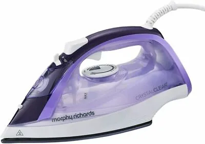 £27.99 • Buy Morphy Richards 300301 Crystal CLEAR  Amethyst 2400W Steam Iron Extra Long Cable