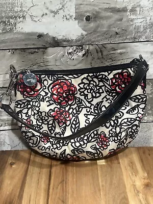 Coach Poppy Daisy Floral White Pink & Black Graffiti Crossbody Vintage Small Bag • $18