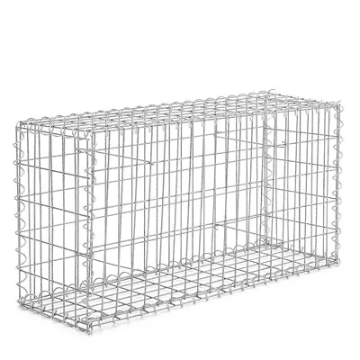 100x50x30cm Gabion Stone Basket Retaining Wall Wire Cage Fench Galvanized Metal • £32.95