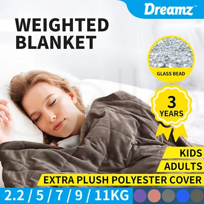Dreamz Weighted Blanket 7KG 9KG 2.2KG 5KG Kids Adults Heavy Gravity Relax Calm • $59.99