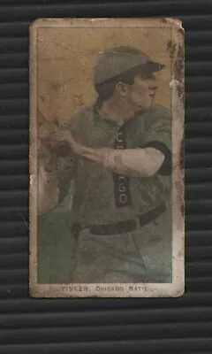 1909-11 T206 White Border Joe Tinker Bat Off Shoulder Cellar Find Poor HOF • $245