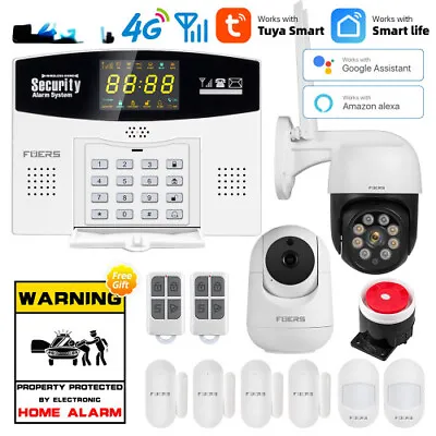 Smart WIFI 4G GSM Alarm System Burglar Alarm 433MHZ Wireless Wired Sensor LOT • $52.88