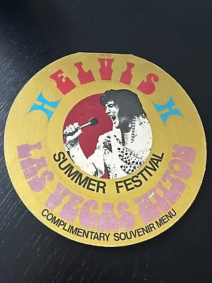 Elvis Souvenir Menu 1973 Las Vegas Summer Festival • $64.34