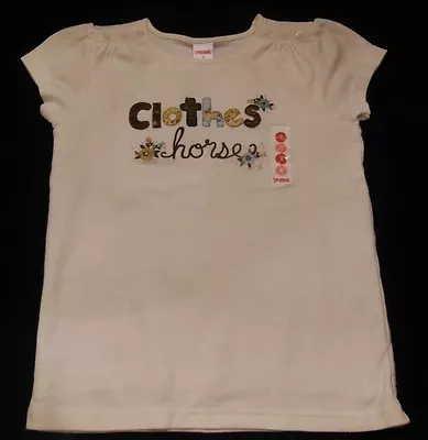 Gymboree EQUESTRIAN CLUB Clothes Horse Top With Floral Embroidery NWT 8 • $22