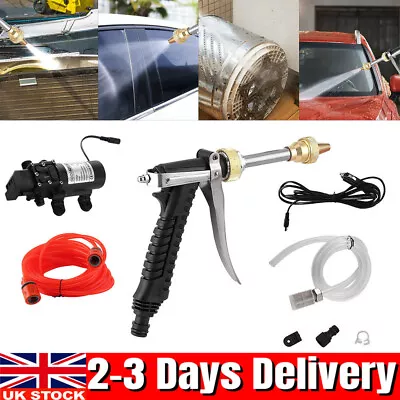 12V Portable High Pressure Car Washer Water Pump Jet Wash Cleaner Hose Van Kit • £16.99