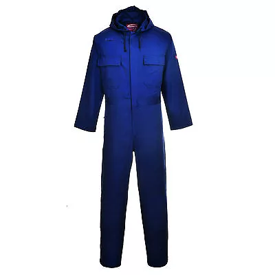 Flame Resistant Coverall Welding Welder Hooded Boilersuit Knee Pad Pockets BIZ6 • £51.99