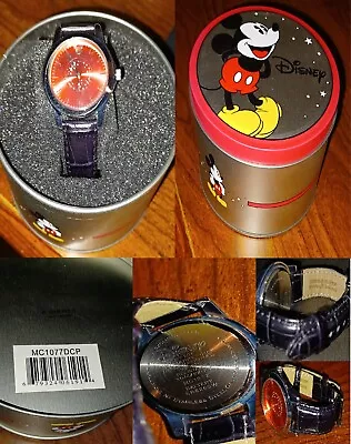 Disney Mickey Mouse Watch In Tin With Box Celebrate 75 Years Of Fun MC1077DCP • $15