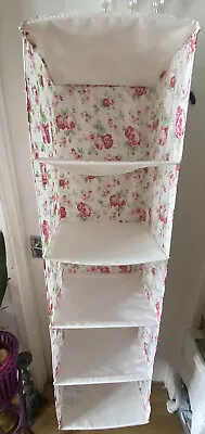 IKEA Rosali Hanging Wardrobe 5 Shelf  Floral Storage Organiser Clothing • £14.99