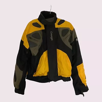 Alpine Motorcycle Jacket Small Omega Yellow Black Protection Textile • $18.66