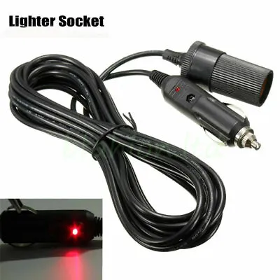 5m CAR CIGARETTE CIGAR LIGHTER EXTENSION CABLE SOCKET LEAD CORD ADAPTER 12V UK • £12.99