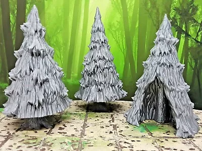 3x Pine Tree Set Scenery Scatter Terrain Miniature Mini Model Dungeons & Dragons • $16.99