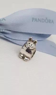 $23 • Buy Authentic Pandora Sterling Silver Retired Cat Charm 790284