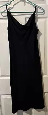 Vintage GRUPPO AMERICANO Black Silk Dress   Size 4 • $12.99