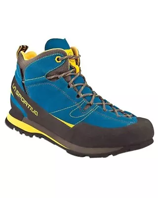 La Sportiva Boulder X Mid Men's Approach/Trekking Boots Blue/Yellow • $191.64