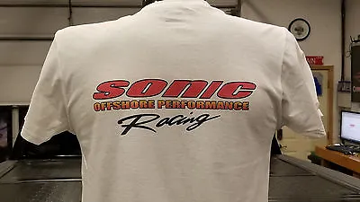 SONIC Racing T Shirts POWER Boats PERFORMANCE White Size SMLXLXXLXXXL • $20