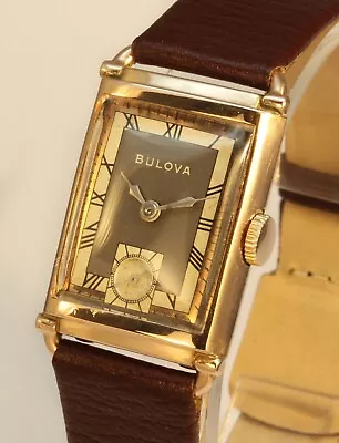 *SERVICED* VINTAGE BULOVA PRESIDENT WATCH 1943 WW2 Art Deco Unisex 81 Years Old • £370