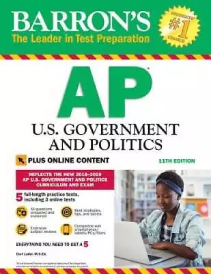 Barron's AP U.S. Government And Politics 11th Edition: With Bonus Onlin - GOOD • $4.98
