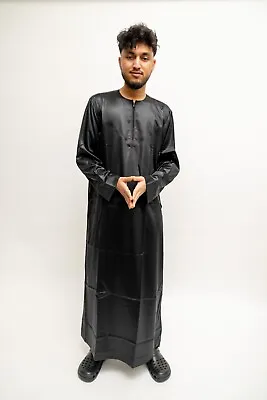 Black Non-Shiny Thobe UK STOCK Muslim Clothing Jubba Robe Thobe Thoub • £25