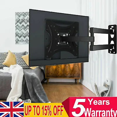Full Motion TV Wall Mount Bracket Swivel Tilt 16 22 26 32 40 42 45 Inch 3D LCD • £12.90