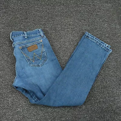 Wrangler Jeans Adult 31x30 Blue Denim Regular Fit Straight Cut Medium Wash Mens • $19.95