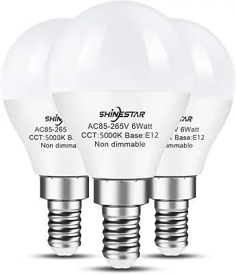 3-Pack Ceiling Fan Light Bulbs Small Base 120V 60W Equivalent E12 LED Bulb 5 • $10.80