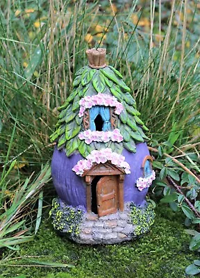 Garden Fairy Leaf Roof House Solar Decorative Ornament Secret Gift • £10.95