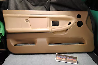 E36 Coupe/Vert Door Panel Card Left Montana Leather Stitched Insert Beige Tan • $375