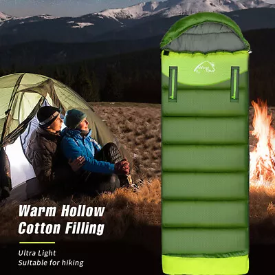 Wearable Outdoor Sleeping Bag 0 Degree For Men Women Adults Camping Warmer Green • $34.19