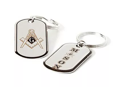 Mason Masonic Dog Tag Key Chain-New! • $7.88