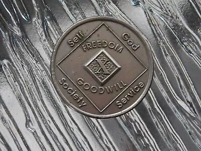 Narcotics Anonymous  NA Medallion Chip Coin Token 10 Years  WSO 1991 • $11.25