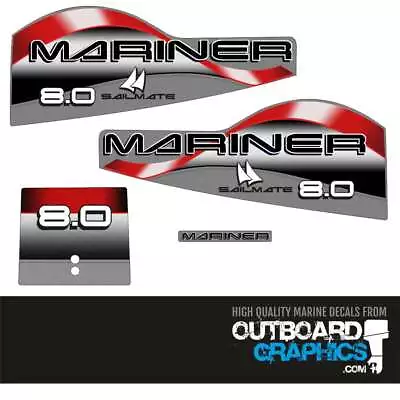 Mariner 8hp 2 Stroke Sailmate Outboard Decals/sticker Kit • $41.95