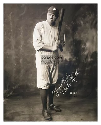 Babe Ruth  The Great Bambino  Autographed Legendary Baseball Player 8x10 Photo • $8.49