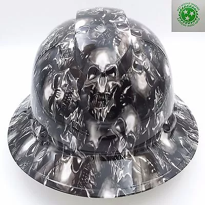 $49.99 • Buy FULL BRIM Hard Hat Custom Hydro Dipped ,  TERMINATOR SKULLS !!NEW !! OSHA APRVD