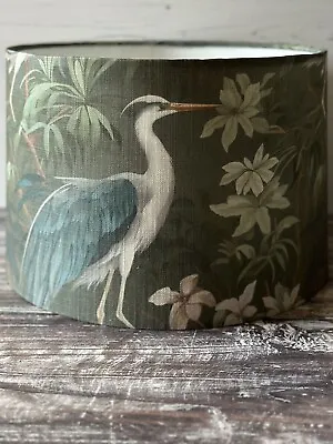 Handmade Lampshade Bird Pattern Lampshade Green Lampshade New Home Gift Ideas • £35
