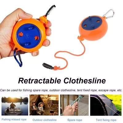 £6.22 • Buy Drying Rack Camping Travel Supplies Retractable Clothesline Clothes Line