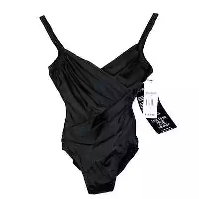 Miraclesuit One Piece Shirred Swimsuit With Underwire Support Black NWT • $119.99
