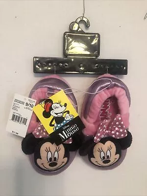 Disney Minnie Mouse Toddler Slippers 9/10 Medium Width Nwt • $11.50