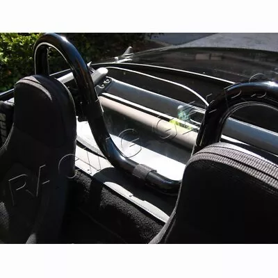 Black 2  T-304 Stainless Steel Support Rear Seat Roll Bar Fit Mazda Miata Mx5 • $91.95