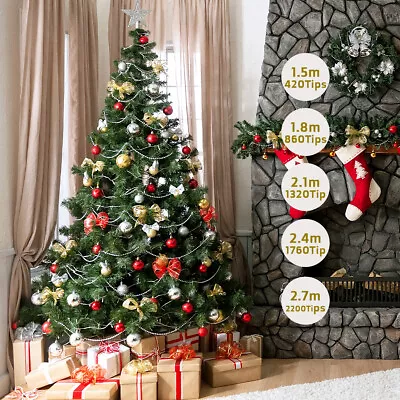 White Green Christmas Tree 5/6/7/8/9FT Lush Tips Family Christmas Decoration • $39.99