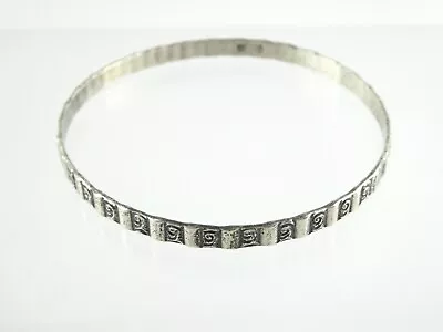 Vintage Danecraft Sterling Silver Bangle Bracelet Curls 925 10.7g 8.25 Inches • $39.60