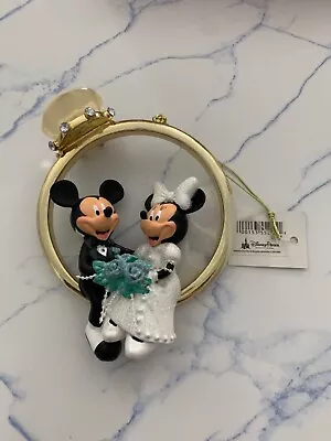 NWT Disney  Mickey Minnie Mouse Wedding Engagement Ornament Ring • $29.99